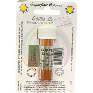 Χρώμα ζαχαροπλαστικής σκόνη μπρονζέ copper sheen 2gr Sugarflair