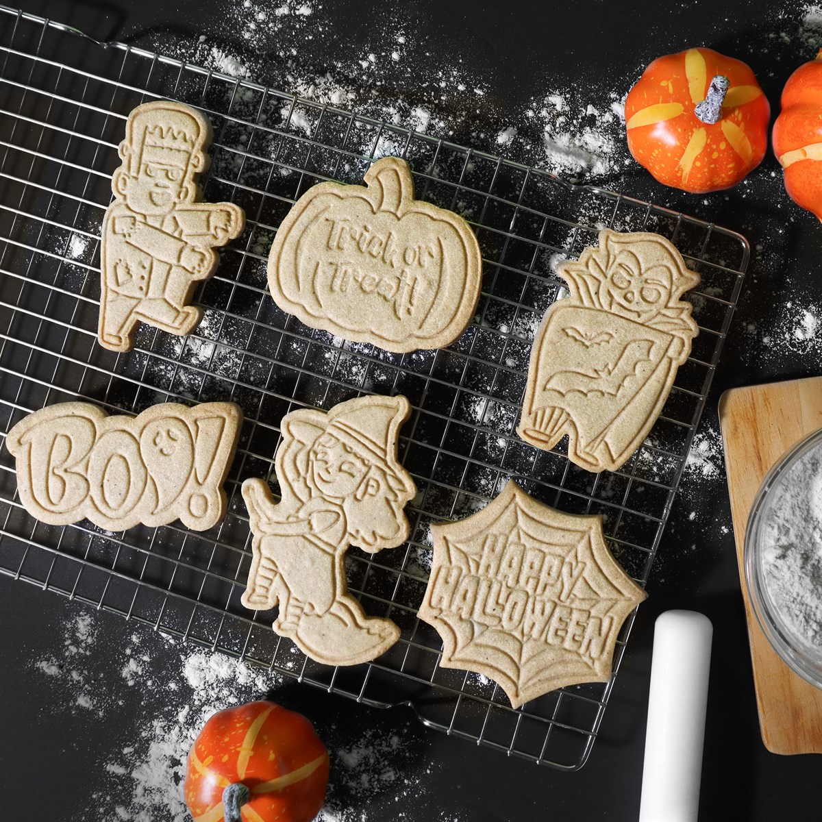 Κουπάτ Halloween Creepy Characters με σφραγίδα 3τεμ PME - Image 3