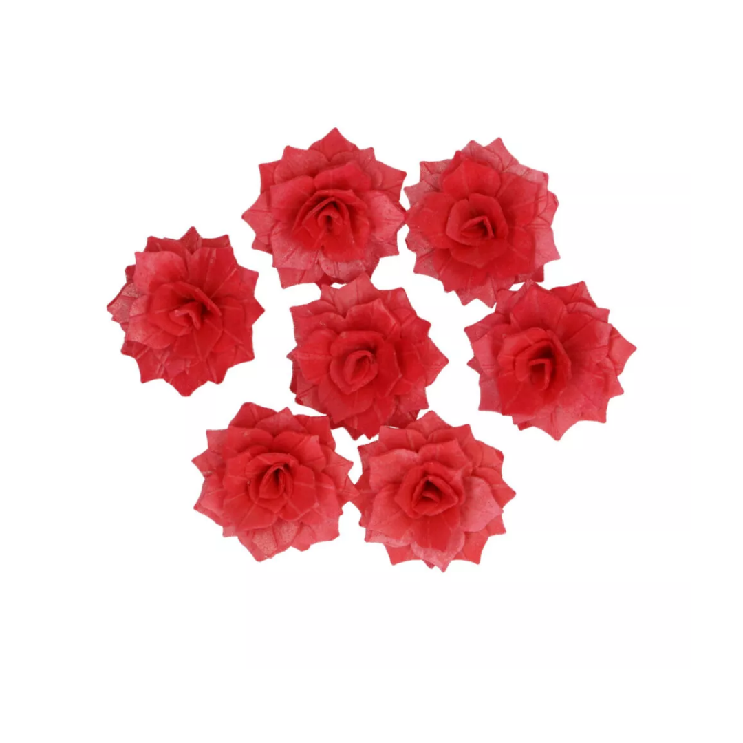 Τριαντάφυλλα βάφλας rosalia κόκκινα μεσαία deluxe 15τεμ Funcakes - Image 2