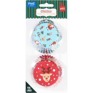 Θήκες Cupcakel Santa & Rudolph 60τεμ PME