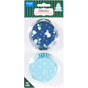 Θήκες cupcake foil snow much fun 60τεμ PME
