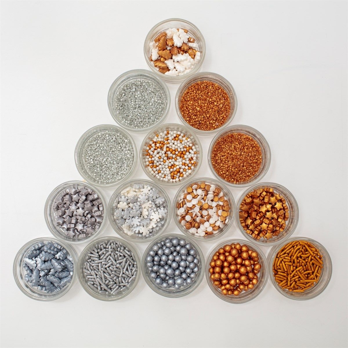 Sprinkles διάφορα χριστουγεννιάτικα μεταλλιζέ σε 30 σακουλάκια PME - Image 2