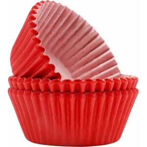 Θήκες cupcake κόκκινες 5cm 60τεμ PME