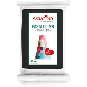 Ζαχαρόπαστα Saracino cover μαύρο 1 κιλό