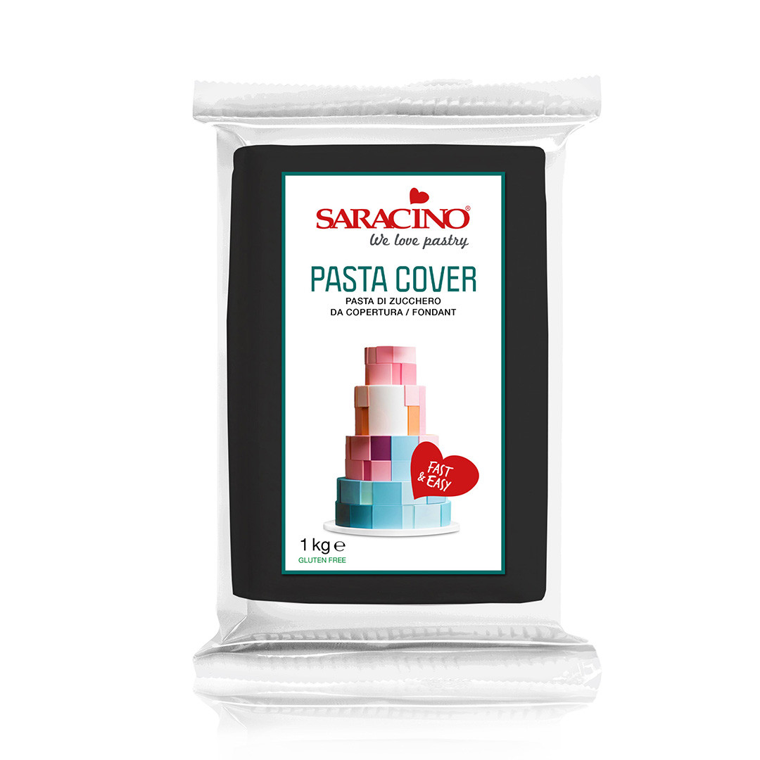 Ζαχαρόπαστα Saracino cover μαύρο 1 κιλό