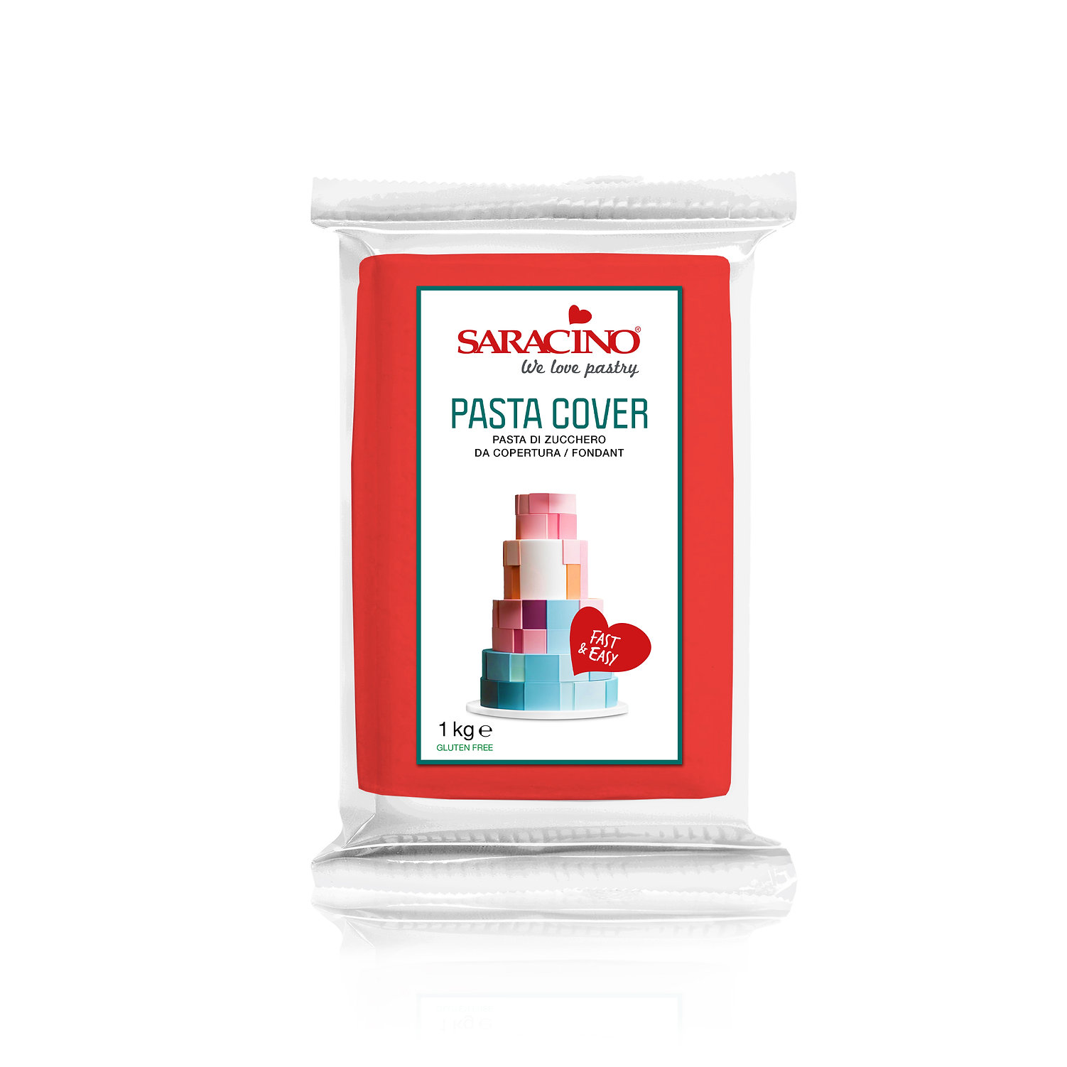 Ζαχαρόπαστα Saracino cover κόκκινο 1 κιλό