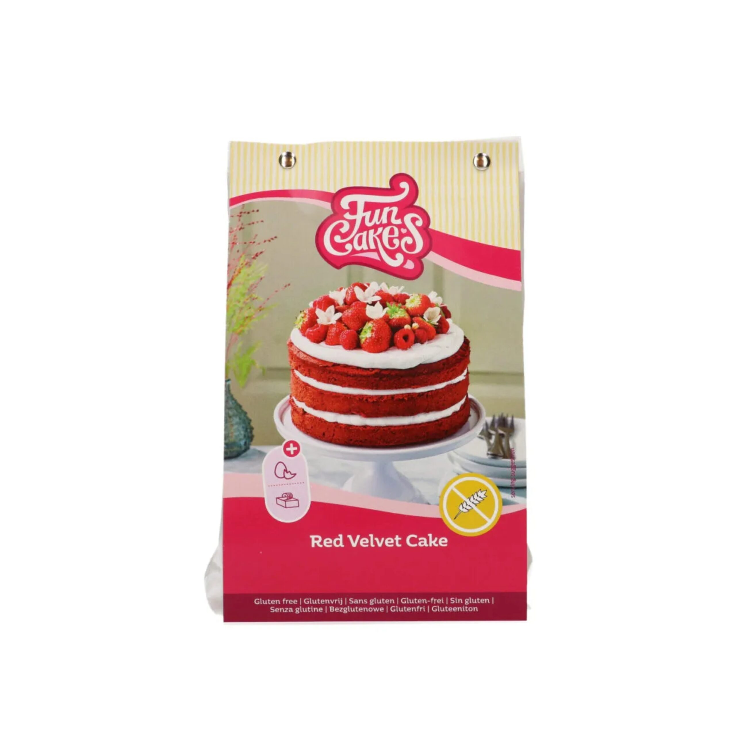 Μίγμα για κέικ red velvet χωρίς γλουτένη 400γρ Funcakes
