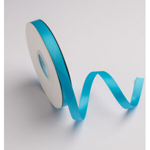 Κορδέλα σατέν τυρκουάζ με ούγια 12mm 50m διπλής όψης