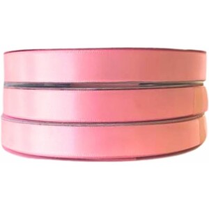 Alternative view of Κορδέλα σατέν ροζ pink με ούγια 16mm 50m διπλής όψης