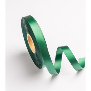 Κορδέλα σατέν πράσινο σκούρο με ούγια 16mm 50m διπλής όψης