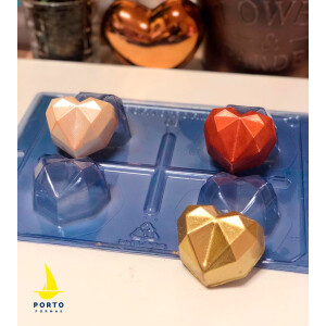 Alternative view of Καλούπι σοκολάτας καρδιές μικρές diamond Porto Formas