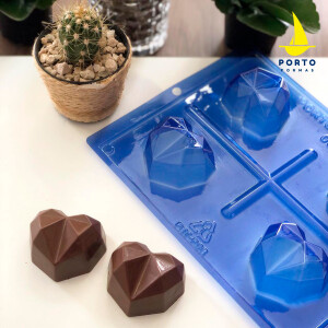 Καλούπι σοκολάτας καρδιές μικρές diamond Porto Formas