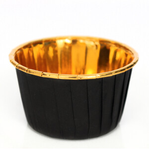 Alternative view of Θήκες cupcake σταθερές μαύρο με χρυσό 5cm 50τεμ