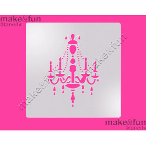 Στένσιλ πολυέλαιος 14x14cm