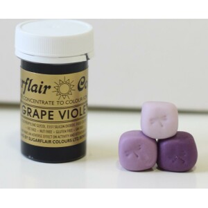 Χρώμα ζαχαροπλαστικής πάστα μωβ λιλά grape violet 25γρ Sugarflair