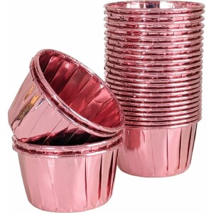 Alternative view of Θήκες cupcake σταθερές ροζ μεταλλιζέ 5cm 50τεμ