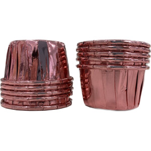 Alternative view of Θήκες cupcake σταθερές mini ροζ μεταλλιζέ 3,8cm 50τεμ