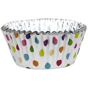 Alternative view of Θήκες cupcake πολύχρωμο πουά 5cm 30τεμ PME