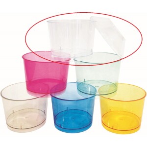 Μπωλ για επιδόρπιο διάφανο στρόγγυλο με καπάκι 200cc 50τεμ