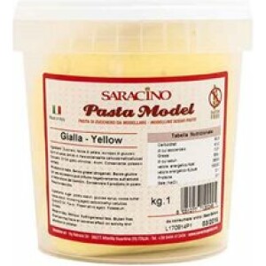 Ζαχαρόπαστα μοντελισμού κίτρινο 1 κιλό Saracino
