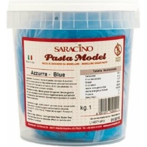 Ζαχαρόπαστα μοντελισμού μπλε 1 κιλό Saracino B.B. 04/2026