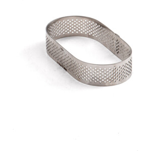 Τσέρκι για τάρτα οβάλ ανοξείδωτο 10x6x2cm Decora