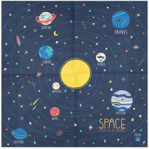 Alternative view of Χαρτοπετσέτες διάστημα 33cm 20τεμ PartyDeco