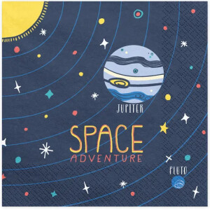 Χαρτοπετσέτες διάστημα 33cm 20τεμ PartyDeco