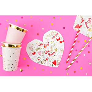 Alternative view of Χαρτοπετσέτες καρδιά girl power 20τεμ PartyDeco