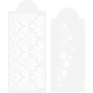 Alternative view of Στένσιλ με λουλούδια 2 τεμ