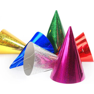 Alternative view of Καπελάκια holographic 6τεμ 16cm PartyDeco