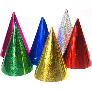 Καπελάκια holographic 6τεμ 16cm PartyDeco