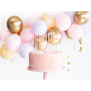 Κεριά ροζ 14cm 12τεμ  PartyDeco