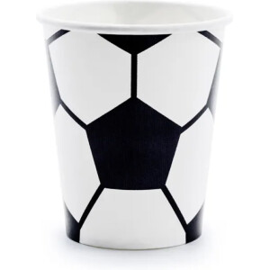 Ποτηράκια χάρτινα ποδόσφαιρο 260ml 6τεμ PartyDeco