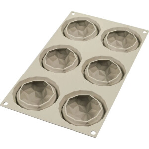 Φόρμα σιλικόνης σφαίρες diamond μικρές 6x110ml Silikomart