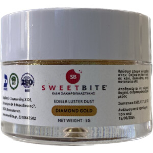 Alternative view of Glitter χρυσό diamond gold 5γρ- μη βρώσιμο Sweetbite