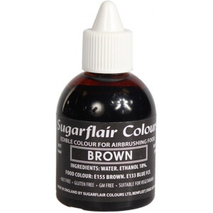 Χρώμα αερογράφου καφέ 60ml Sugarflair