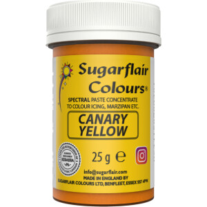 Alternative view of Χρώμα ζαχαροπλαστικής πάστα κίτρινο canary 25γρ Sugarflair