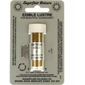 Χρώμα ζαχαροπλαστικής σκόνη χρυσό antique 2γρ Sugarflair
