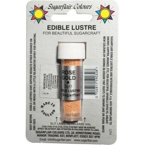 Χρώμα ζαχαροπλαστικής σκόνη ροζ χρυσό rose gold 2γρ Sugarflair