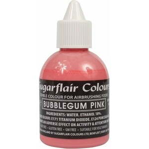 Χρώμα αερογράφου ροζ bubble gum 60ml Sugarflair