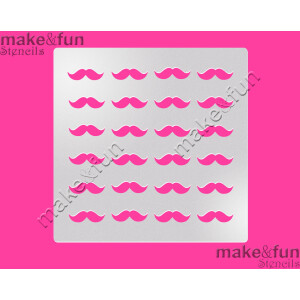 Στένσιλ μουστάκια 14x14cm