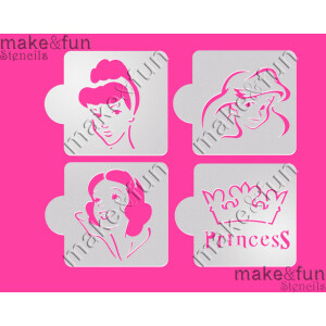 Στένσιλ πριγκίπισσες 6,5cm 4τεμ