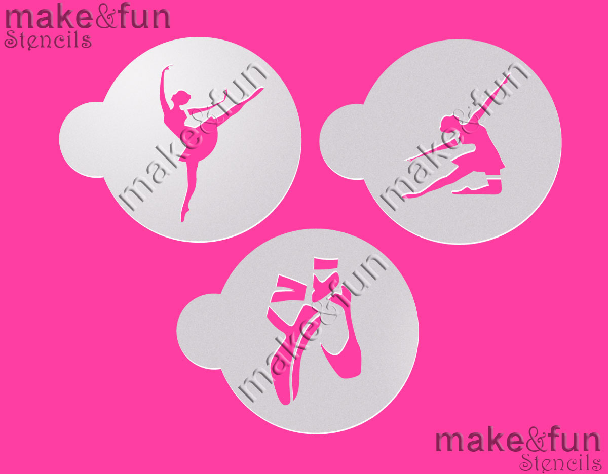 Στένσιλ μπαλέτο 6,5cm 3τεμ