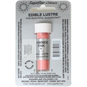Χρώμα ζαχαροπλαστικής σκόνη ροζ shimmer 2γρ Sugarflair