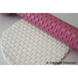 Πλάστης ανάγλυφος με τούβλα 40cm Silikomart