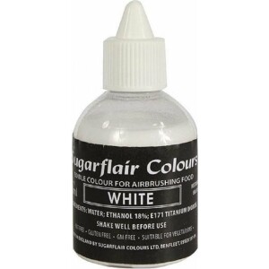 Χρώμα αερογράφου λευκό 60ml Sugarflair