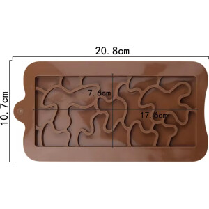 Alternative view of Φόρμα σιλικόνης για πλάκα σοκολάτας με ακανόνιστα σχήματα 16x8cm