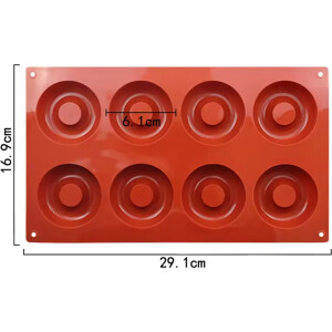 Alternative view of Φόρμα σιλικόνης donut 6,1cm 8τεμ