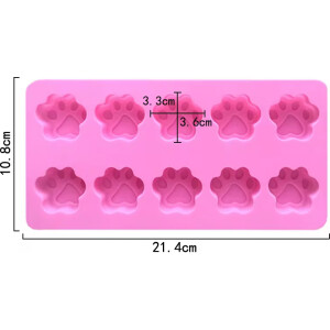 Alternative view of Φόρμα σιλικόνης πατούσες σκύλου- γάτας 3,3x3,6cm 10τεμ